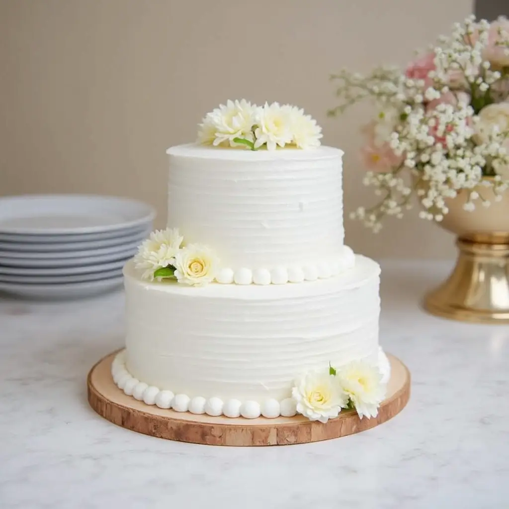 Two Tier White Cake